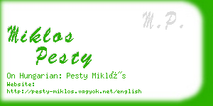 miklos pesty business card